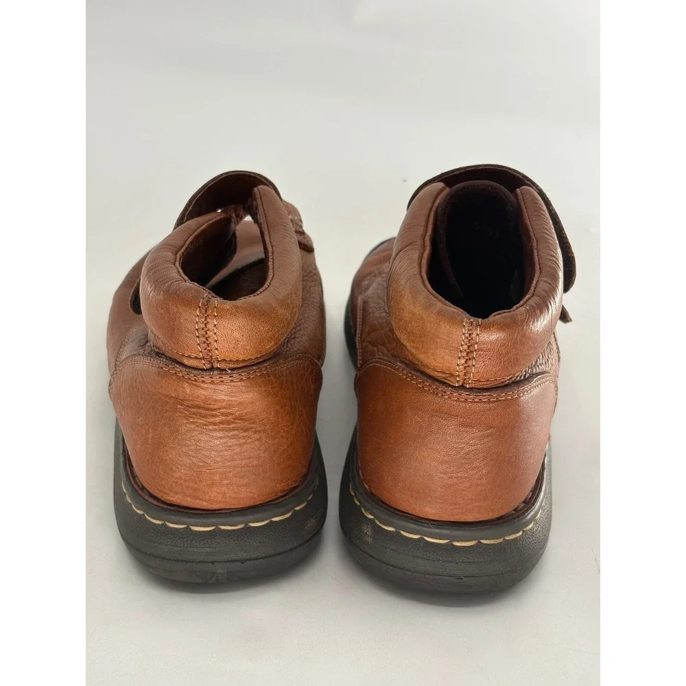 Lobo Solo Shoes Men Size 9 Brown‎ Leather Hook and Eye Comfort